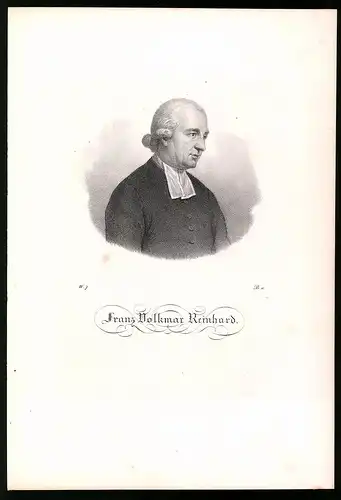 Lithographie Franz Volkmar Reinhard, Lithographie um 1835 aus Saxonia, 28 x 19cm