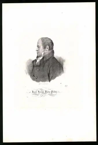 Lithographie Karl Heinrich Ludwig Pölitz, Lithographie um 1835 aus Saxonia, 28 x 19cm