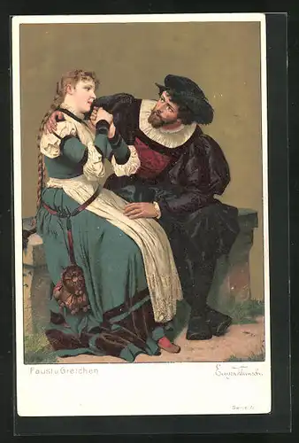 AK Gretchen und Faust