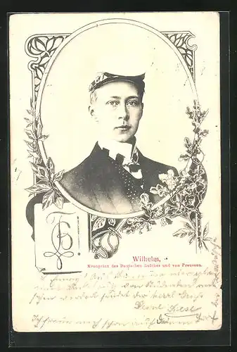 AK Wilhelm, Kronprinz des Deutschen Reiches von Preussen