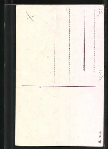 Lithographie Heerführer von Mackensen in Uniform mit Pickelhaube