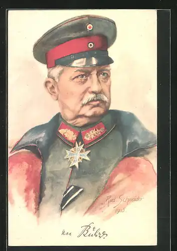 Künstler-AK Heerführer von Bülow in Uniform