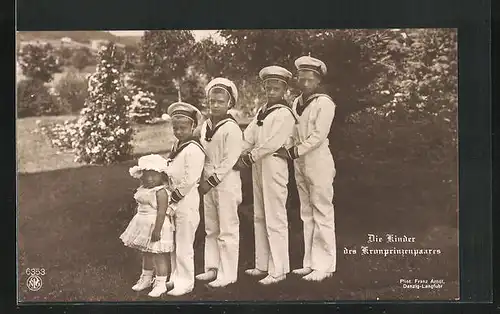 AK Die Kinder des Kronprinzenpaares im Matrosenanzug