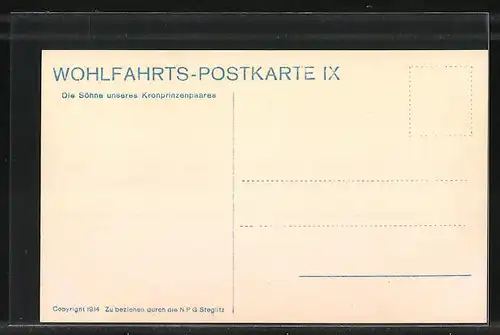 AK Die vier Söhne des Kronprinzenpaares