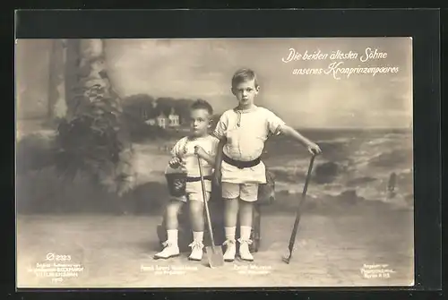 AK Die beiden ältesten Söhne des Kronprinenpaares