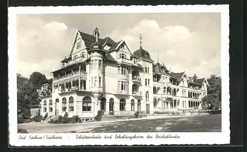 AK Bad Sachsa / Südharz, Schützenhaus und Erholungsheim des Reichsbundes