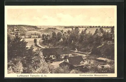 AK Templin /U. M., Klosterwalder Wassermühle