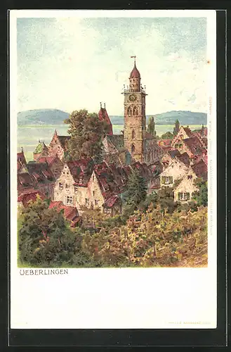 Künstler-AK Überlingen, Teilansicht