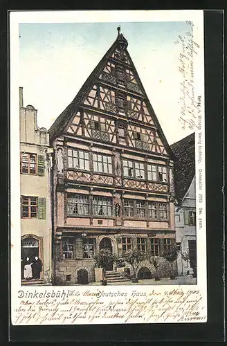 AK Dinkelsbühl, Hotel Deutsches Haus