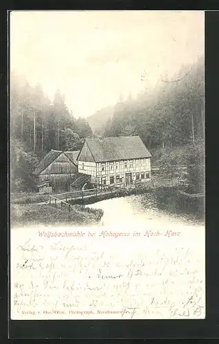 AK Hohegeiss im Hoch-Harz, Gasthof Wolfsbachmühle