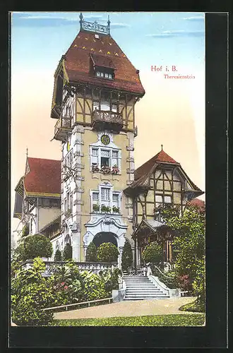 AK Hof i. B., Restaurant Theresienstein