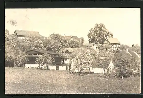 Foto-AK Rod an der Weil, Ortspartie mit Fachwerk