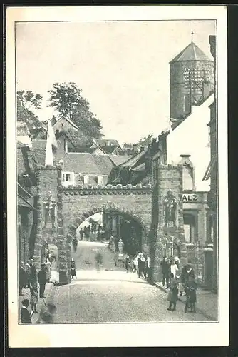 AK Homburg, Festpostkarte zur Jahrtausenfeier 1925, Festtor