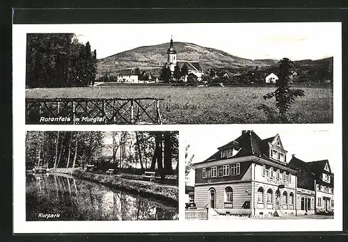 AK Rotenfels /Murgtal, Gasthaus zur Gross-Au, Kurpark