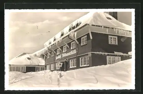 AK Feldberg i. T., Gasthof Todtnauer-Hütte im Winter
