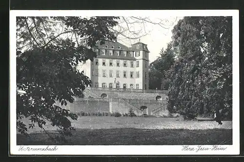 AK Untermerzbach, Schloss & Herz-Jesu-Heim im Sonnenschein