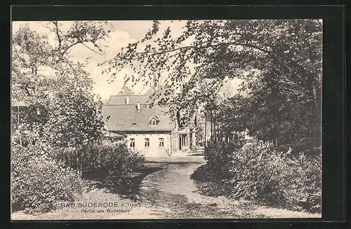 AK Bad Suderode /Harz, Partie am Badehaus