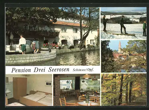 AK Schönsee /Opf., Hotel-Pension Drei Seerosen