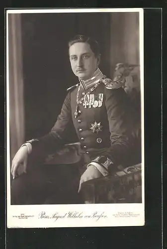 AK Prinz August Wilhelm von Preussen in Galauniform