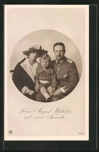 AK Prinz August Wilhelm von Preussen mit seiner Familie