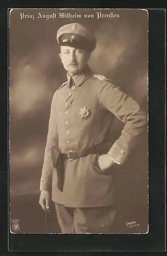 AK Prinz August Wilhelm von Preussen in Uniform