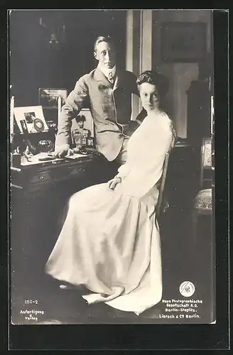 AK Kronprinzessin Cecilie mit Kronprinz Wilhelm von Preussen