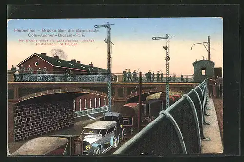 AK Herbesthal, Brücke über die Bahnstrecke