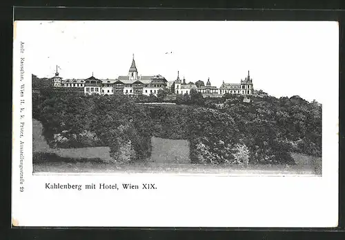 AK Wien, Kahlenberg mit Hotel