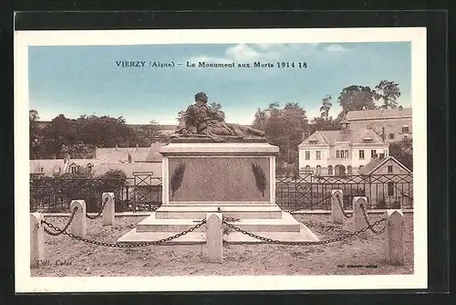 AK Vierzy, Le Monument aux Morts 1914