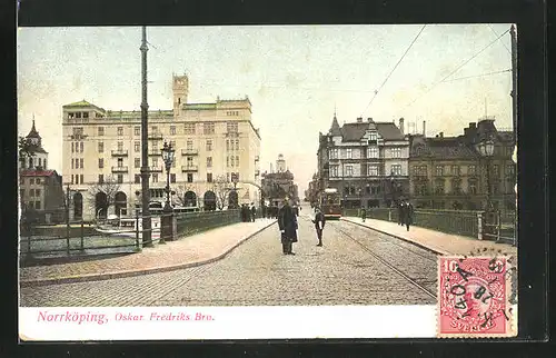 AK Norrköping, Oskar Fredriks Bro., Strassenbahn