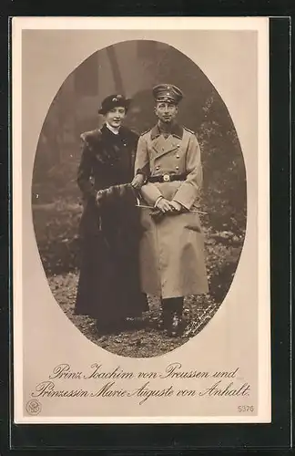 AK Prinz Joachim von Preussen und Prinzessin Marie Auguste von Anhalt