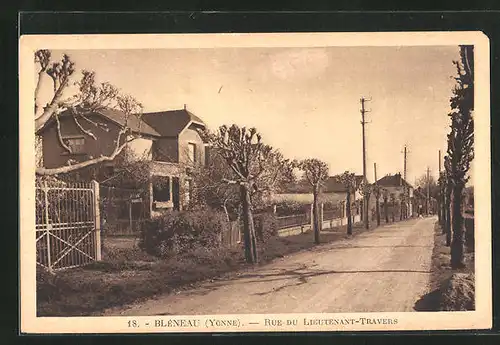 AK Bléneau, Rue du Lieutenant-Travers