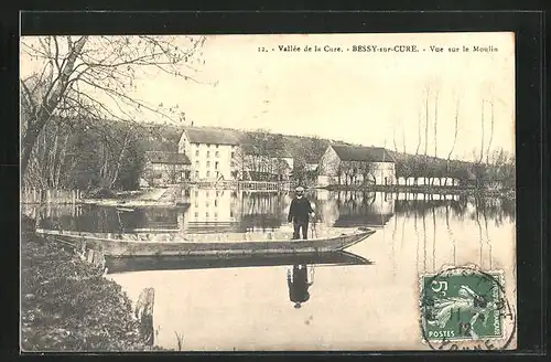 AK Bessy-sur-Cure, Vue sur le Moulin