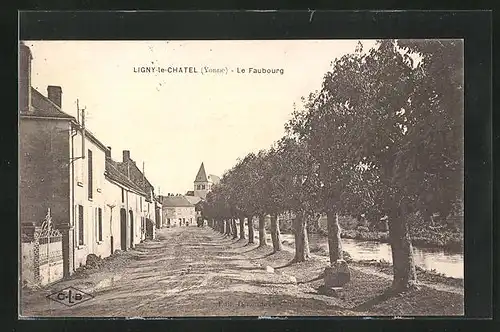 AK Ligny-le-Chatel, Le Faubourg