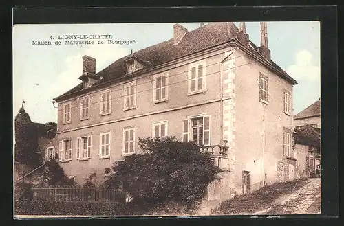 AK Ligny-le-Chatel, Maison de Marguerite de Bourgogne