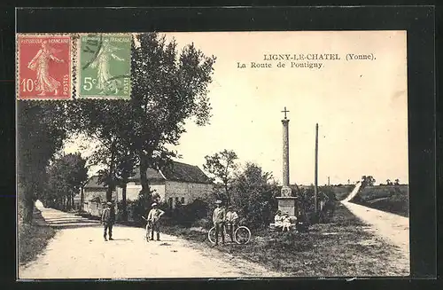 AK Ligny-le-Chatel, La Route de Pontigny