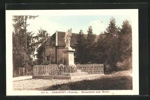 AK Sormery, Monument aux Morts