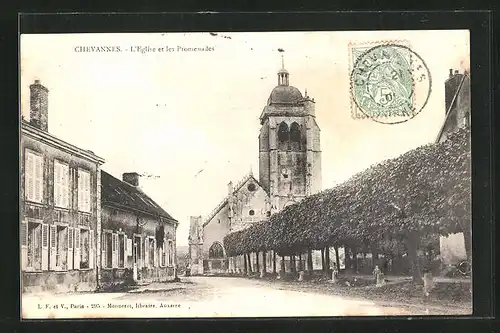 AK Chevannes, L`Eglise et les Promenades