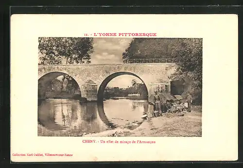 AK Cheny, Un effet de mirage de l`Armancon, Vue sur le Pont