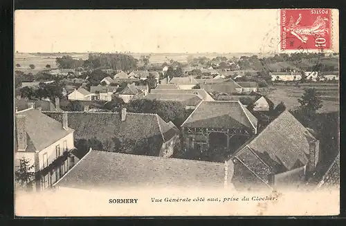 AK Sormery, Vue Générale coté sud, prise du Clocher