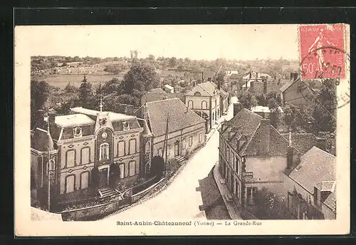 AK Saint-Aubin-Chateauneuf, La Grande-Rue