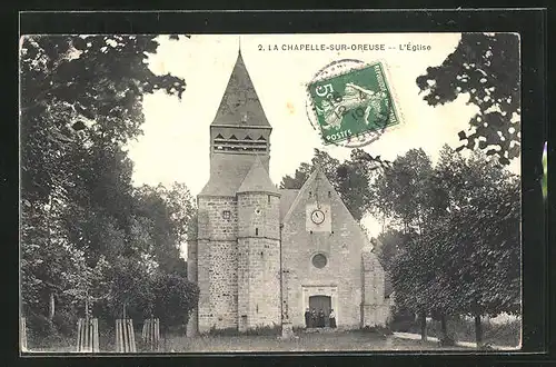 AK La Chapelle-sur-Oreuse, L`Èglise