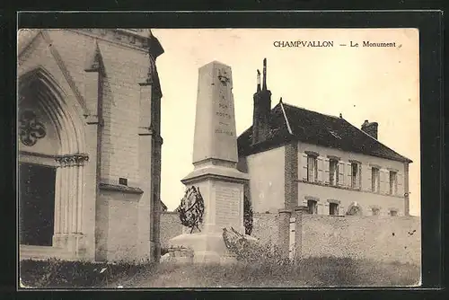 AK Champvallon, Le Monument