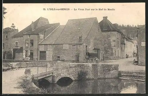 AK L`Isle-sur-Serein, Le Vieux Pont sur le Bief du Moulin