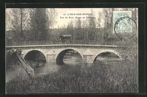 AK L`Isle-sur-Serein, Vue du Pont, Route de Dissangis