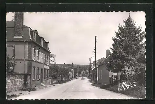 AK Chailley, La Grande Rue et la Poste