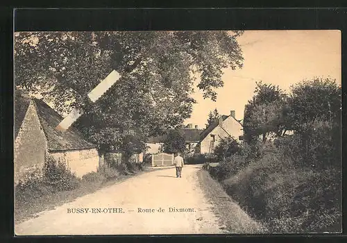 AK Bussy-en-Othe, Route de Dixmont, Strassenpartie