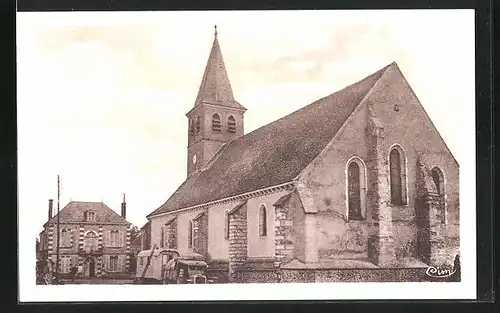 AK Champignelles, Eglise et Mairie