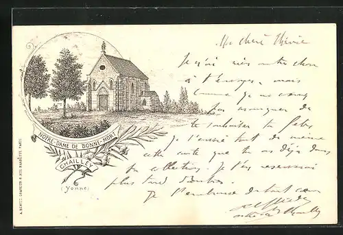 Künstler-AK Chailley, Notre-Dame de Bonne-Mort