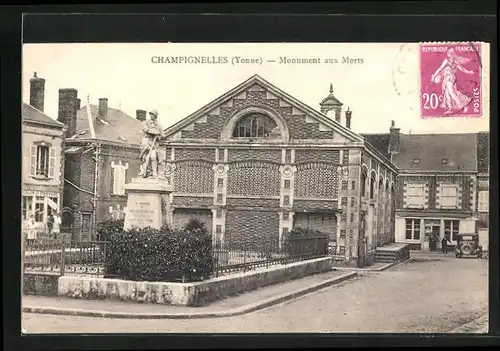 AK Champignelles, Monument aux Morts